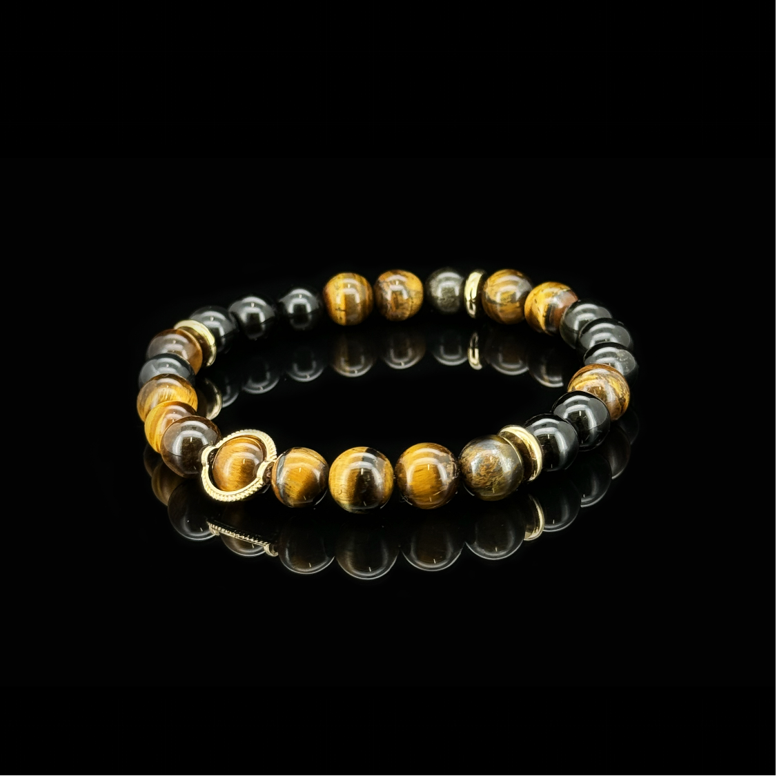 Tiger's Eye & Obsidian Power Bracelet