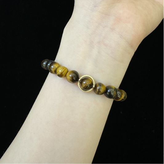 Tiger's Eye & Obsidian Power Bracelet