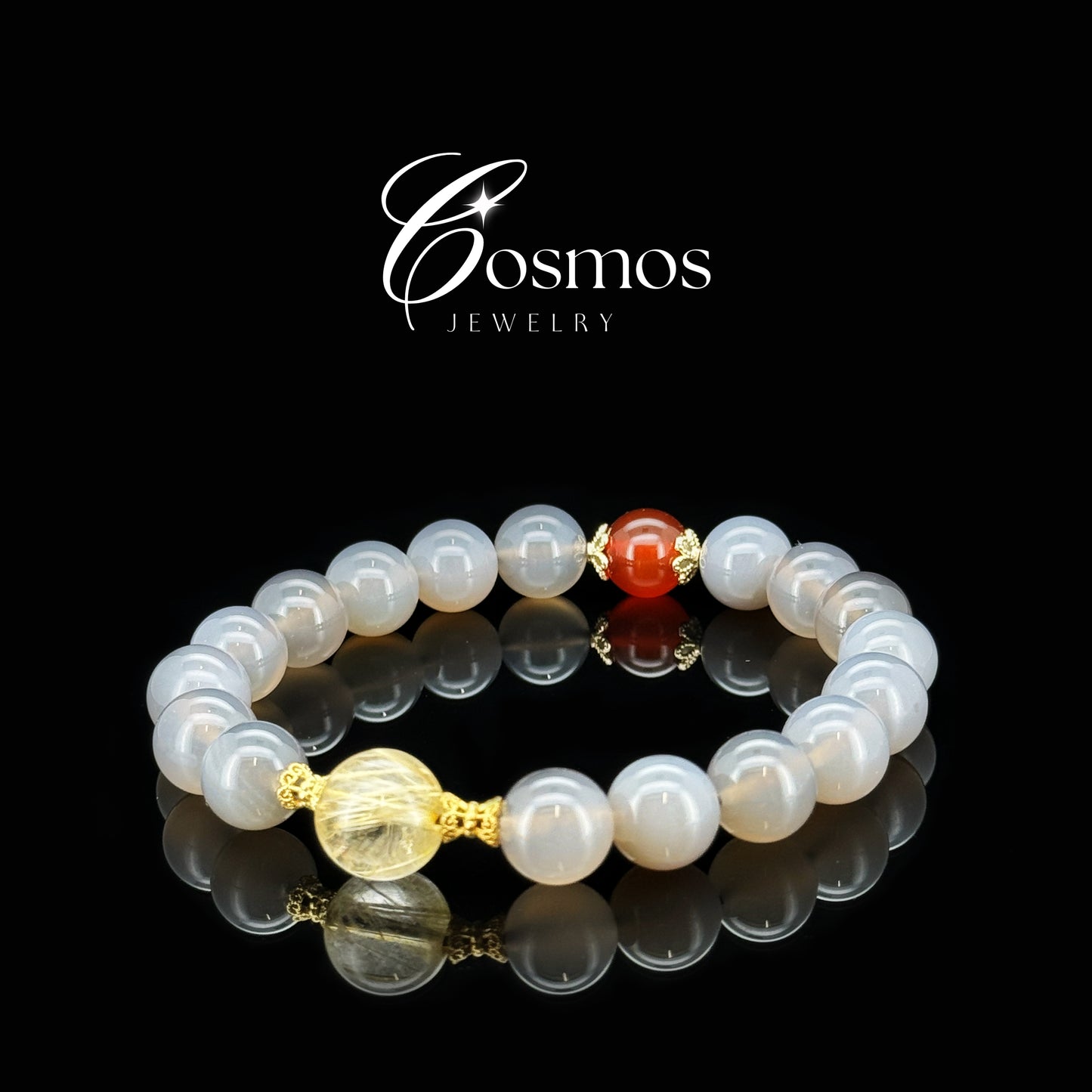 "Harmony & Vitality" Gray Chalcedony Bracelet