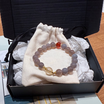 "Harmony & Vitality" Gray Chalcedony Bracelet